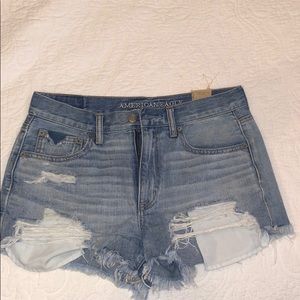Vintage high rise festival jean shorts